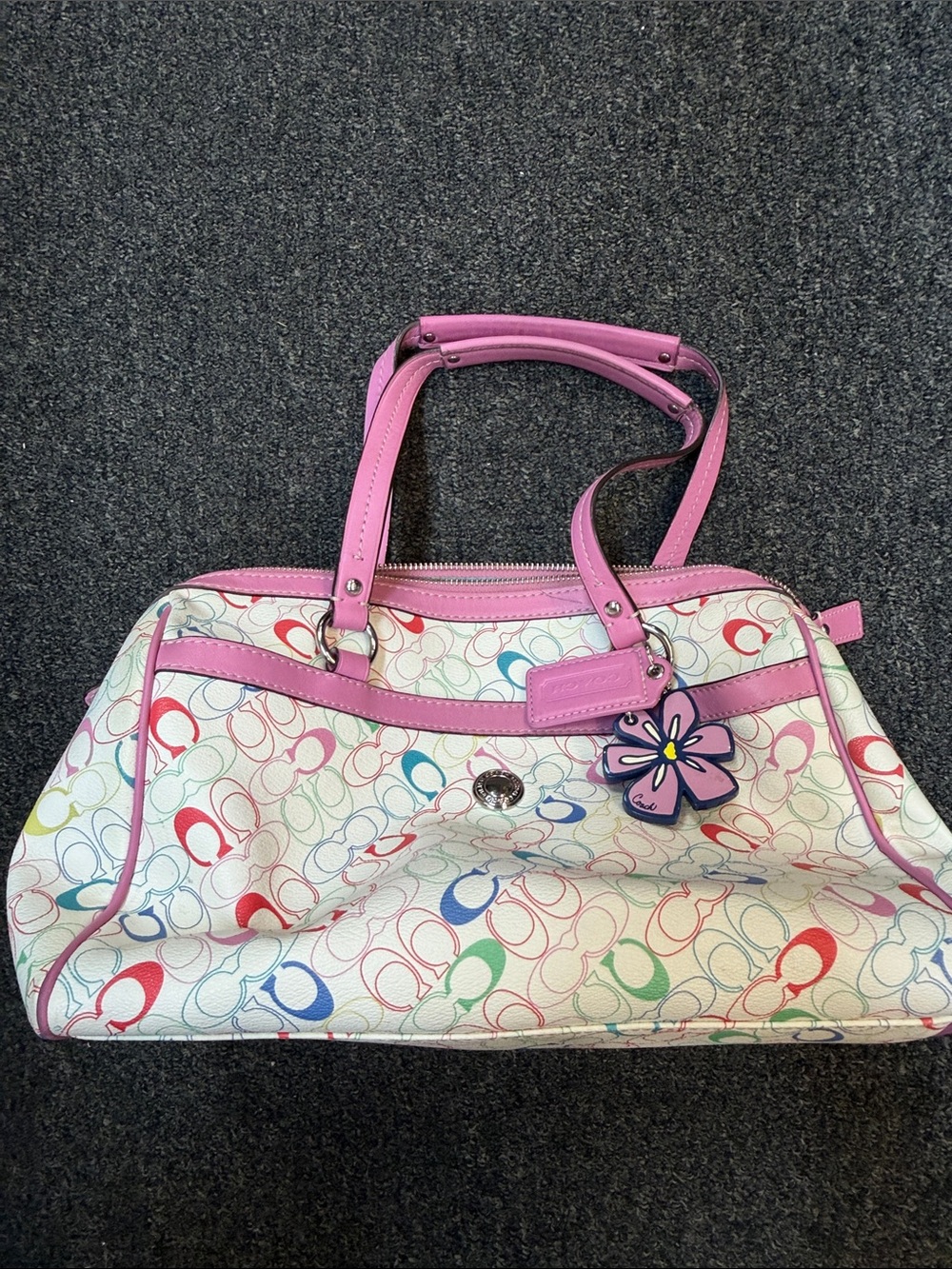 Coach F16875 Chelsea Multicolor Signature Satchel Purse